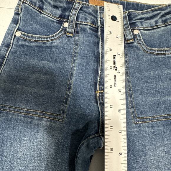 Joe's Girls The Taurus Bell Jeans High Rise Wide Leg Split Hem Size 6X Stretch - Picture 11 of 13